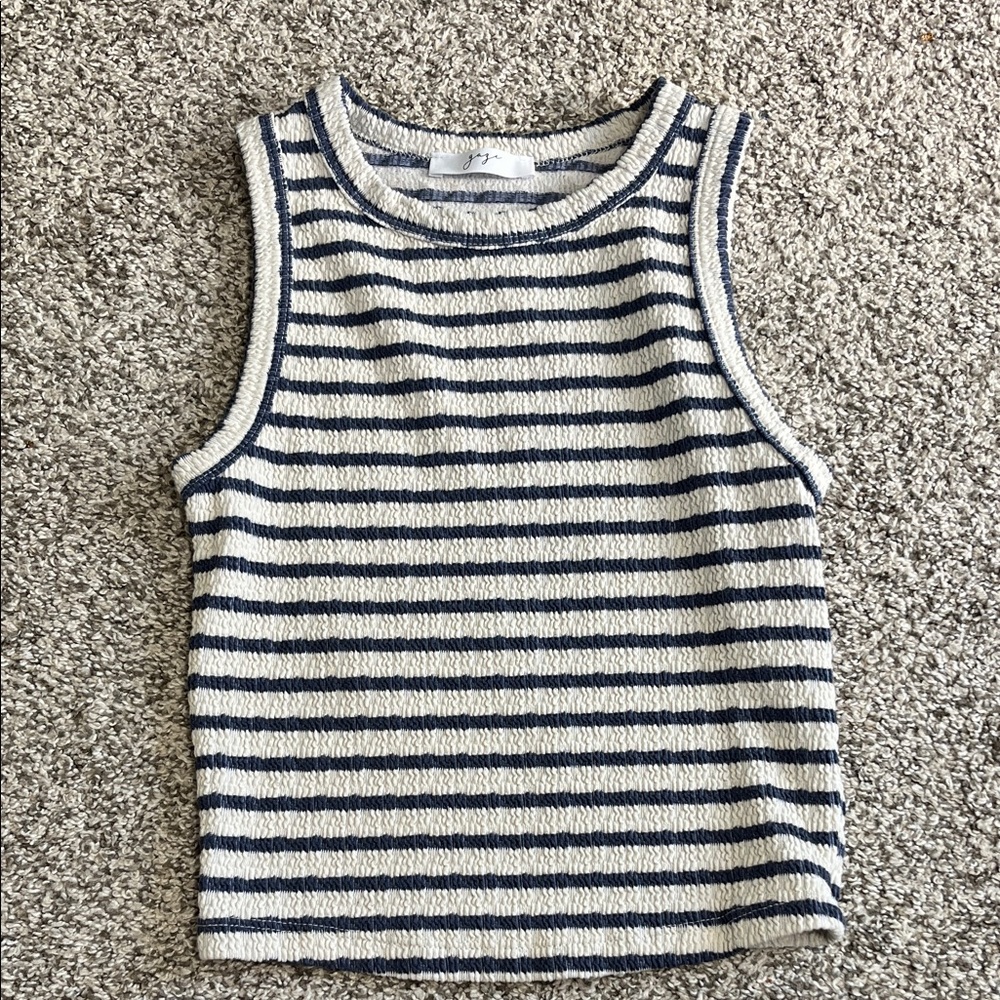 Nwot Gaze Blue and White Striped Tank Small